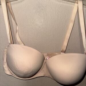 Victoria's Secret Women Bra 36D Beige Push Up Bra Strapless Multiway VS Sexy Tan